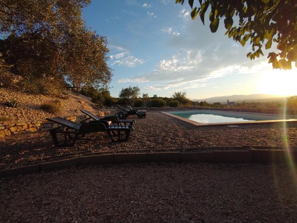 לינה וארוחת בוקר גרוספייר Les Agaves Piscine Panoramique Vue Exceptionnelle מראה חיצוני תמונה